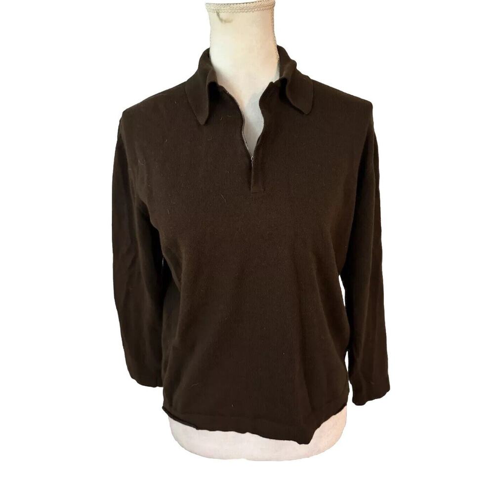 Ermenegildo Zegna Women's Brown Sweater Size M, Wool Made In Italy